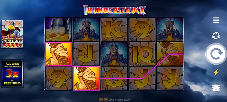 Thunderstruck Slot - Base Game
