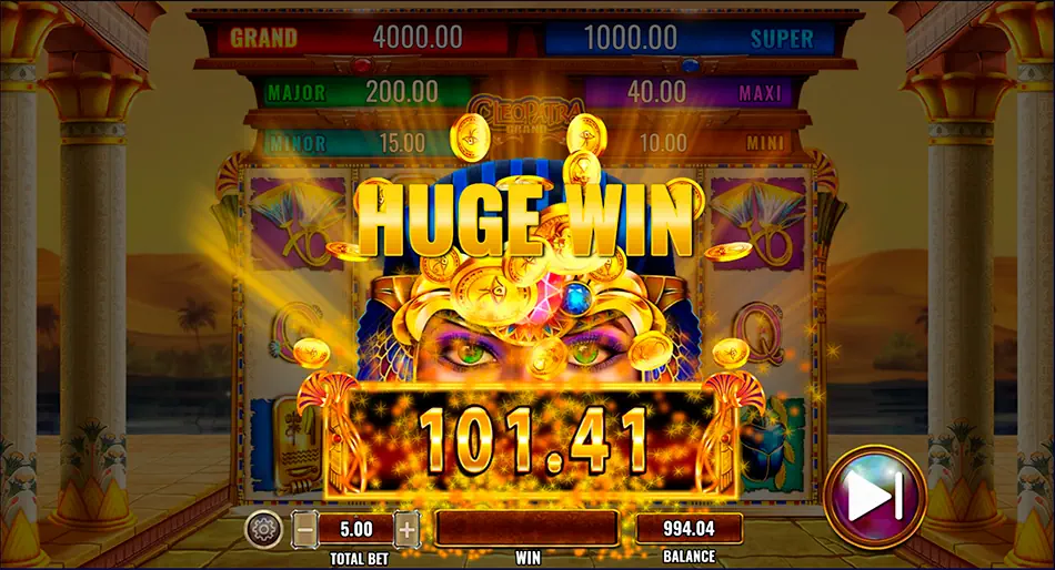 Big Win in Cleopatra Grand slot by IGT