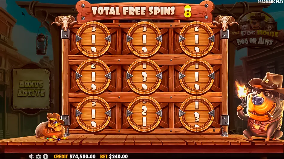 Raffle the number of free spins in The Dog House slot - Dog or Alive