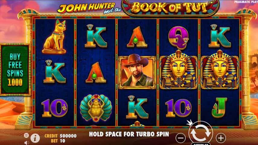 John Hunter and the Book of Tut Megaways spin